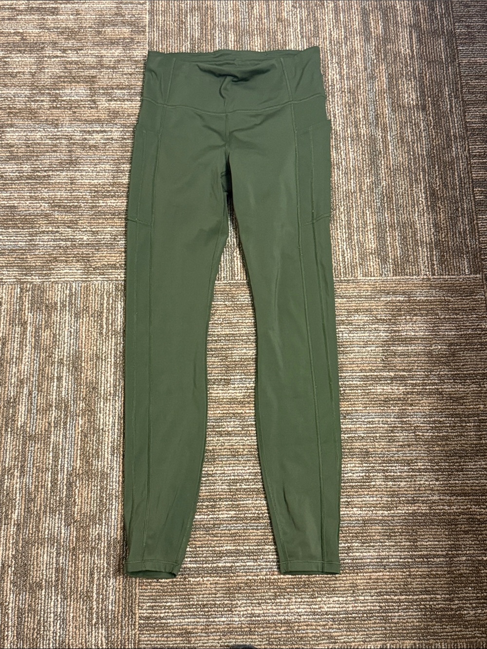 Athleta Olive Green Full-Length High-Rise Leggings